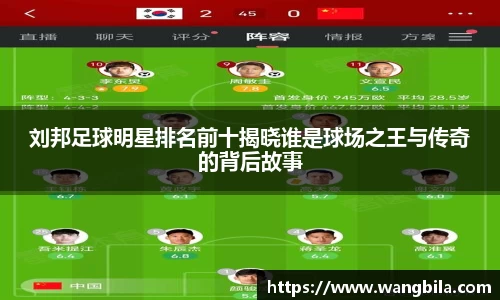 刘邦足球明星排名前十揭晓谁是球场之王与传奇的背后故事